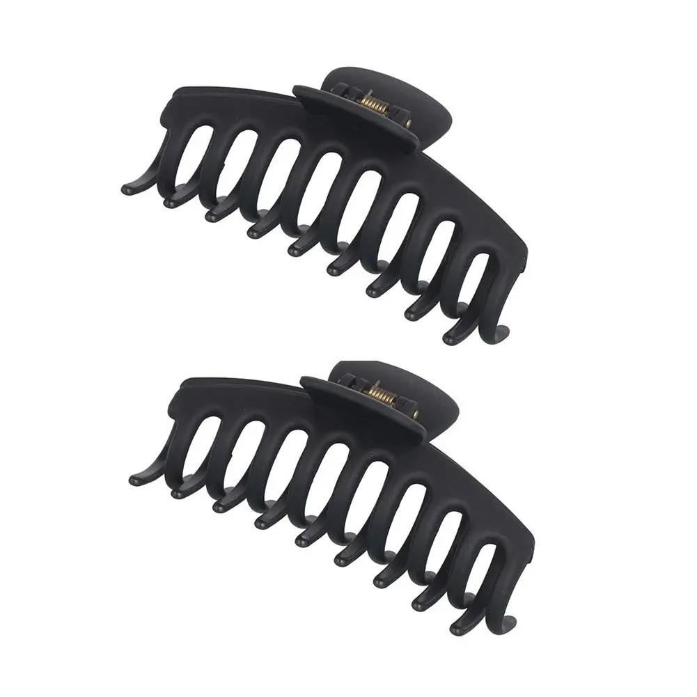 2 Pack Big Hair Claw Clips Nonslip Large Claw Clip for Women and Girls Hair,Strong Hold Grips Hair Accessories 4 Inch (Pink)