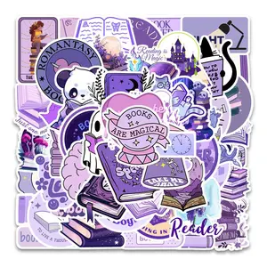 Reading Book Themed Sticker, 54pcs/set Book Pattern Decorative Sticker, DIY Decal for Water Bottle, Phone Case, Scrapbook, Journal Making, Magical Decoration