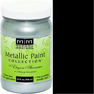 MODERN MASTERS ME150 1 Qt. Silver Metallic Paint MODERN MASTERS ME150 1 Qt. Silver Metallic Paint