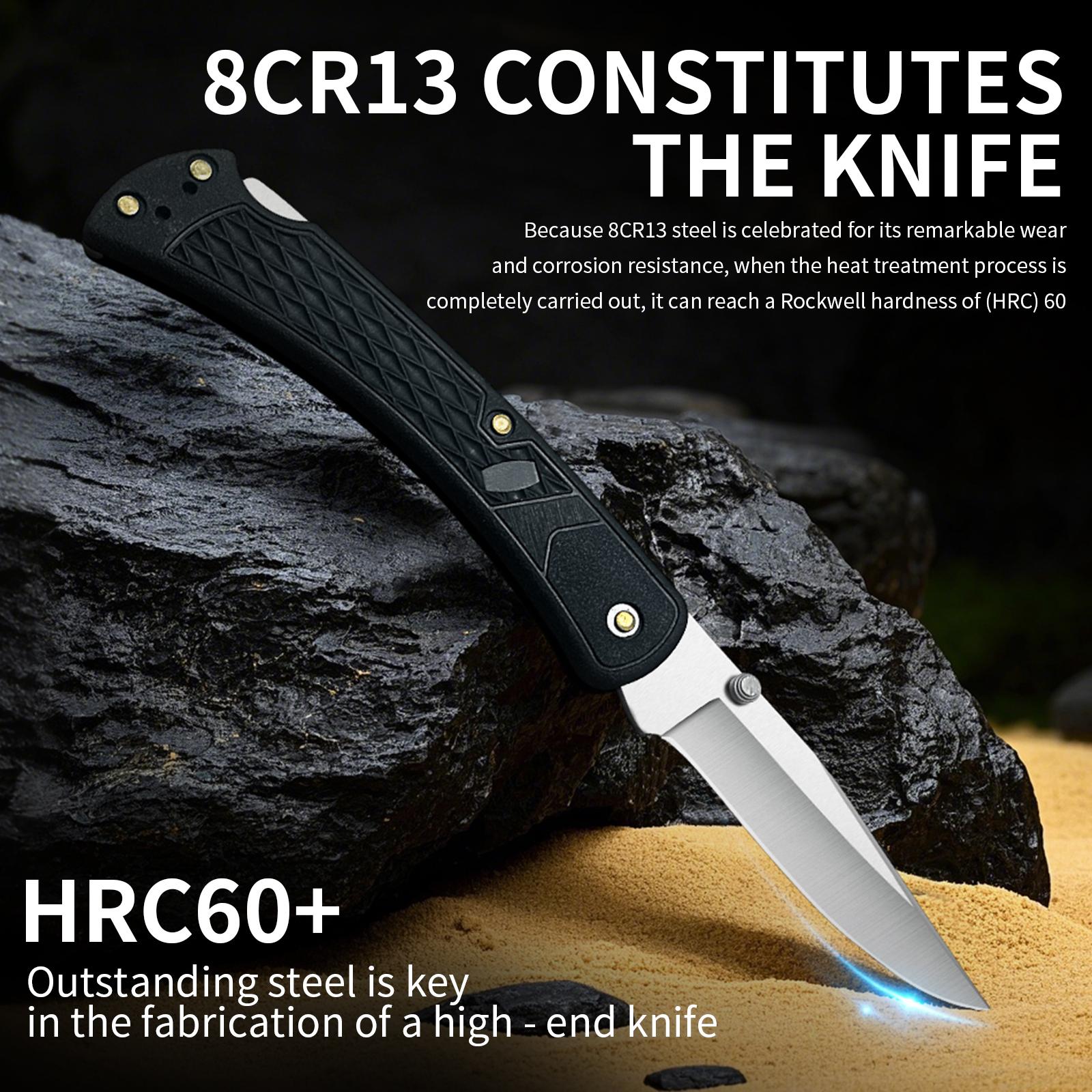 Sharp fruit knife, camping companion, foldable design, portable, durable, ergonomic handle - suitable for outdoor use