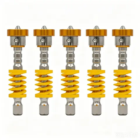 Magnetic Screwdriver Bits Set (5-Piece Metal Kit) - Spring-Loaded Quick Change 635mm Hex Shank Drill Attachment for Electric Drills, Power Tools, Drilling Tasks, Father's Day Gift