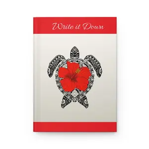 🌊🐢 Sea Turtle Polynesian Motif Heritage Journal (Laumei-Honu) Tatau Collection
