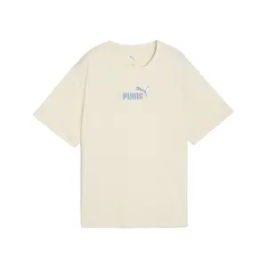 PUMA Womens Essentials Nature 2.0 Tee Casual Tops Casual - Off White