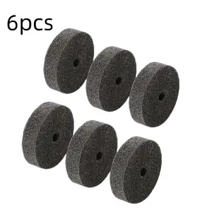 6pcs 3 Inch Fiber Polishing Wheels for Stainless Steel Replacement, Durable Mini Bench Grinder Accessories, Power Tools, Angle Grinding Tools, Ideal for Woodworking and Metal Projects