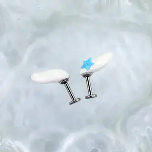 Titanium Alloy Sweet Cute Soft Trendy Unique Elegant Dog Bone Stud Earrings