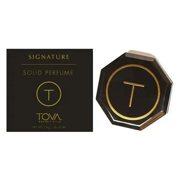 Tova Signature Solid Perfume Compact – Fresh Floral Pocket Perfume Dab-On for Women – Bergamot Jasmine Musk – USA-Made & Cruelty-Free – 2.4 g