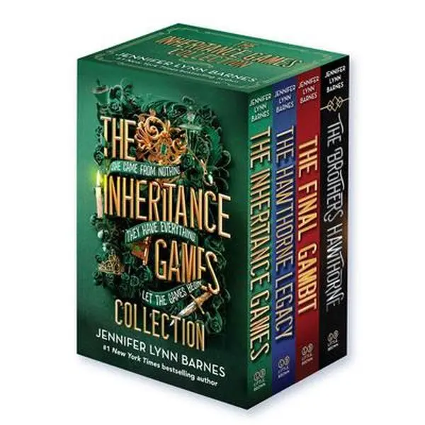 The Inheritance Games English Paperback Collection - Jennifer Lynn Barnes #1 Bestselling Series, Includes The Brothers Hawthorne Latest Book in Series, 8.5in H x 5.7in L x 4.8in W, Billions of Dollars Themed Gift for Young Readers with Juicy Secrets, 8.5"