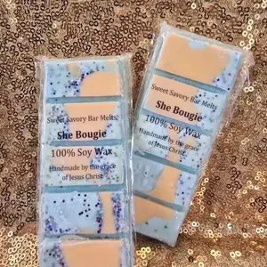 She Bougie Wax Melt Bar - 100% Soy Wax Handmade by the Grace of Jesus Christ Sweet Savory Bar Melts