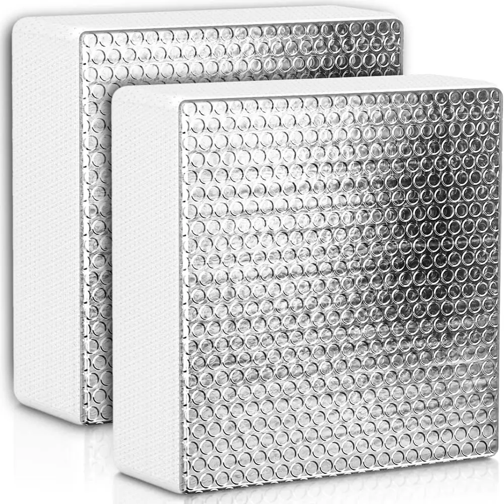 SIKADEER RV Vent Insulator 14″X14″X3″, 2 Piece Universal RV Skylight Cover with Reflective Surface, Skylight Shade Energy Savings Sunroof Fits for 14 Inch X 14 Inch Rv/Camper Vents SIKADEER