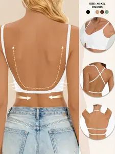 Women's Seamless Backless Fit Bra, Strapless Seamless Invisible Multi-Strap Convertible Strap Wireless Push-Up Bra, Suitable for Wedding Dresses and Party Gowns, Underwear