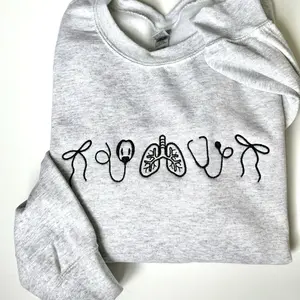 Respiratory Therapist Crewneck shirt | RRT |pulmonary tech aesthetic respiratory shirt, aesthetic Comfort Pullover Casual Comfortable Sweatshirt Womenswear