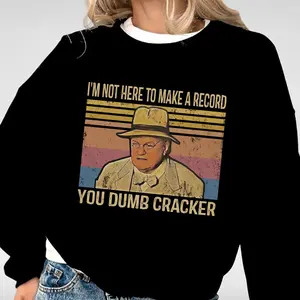 Dumb Cracker Sarcastic Humor Vintage Style TShirt Hoodie, Grumpy Old Man Retro Sunset Graphic Sweatshirt