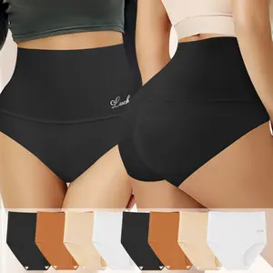 QUASTI 8-Pack High-Waisted Solid Women’s Underwear, Elegant Breathable Tummy Control Briefs, Soft Stretchy Fashion Panties for Everyday Comfort