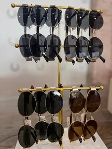 90's Retro Sunglasses - Classic Round Frame with UV Protection for Stylish Daily Wear