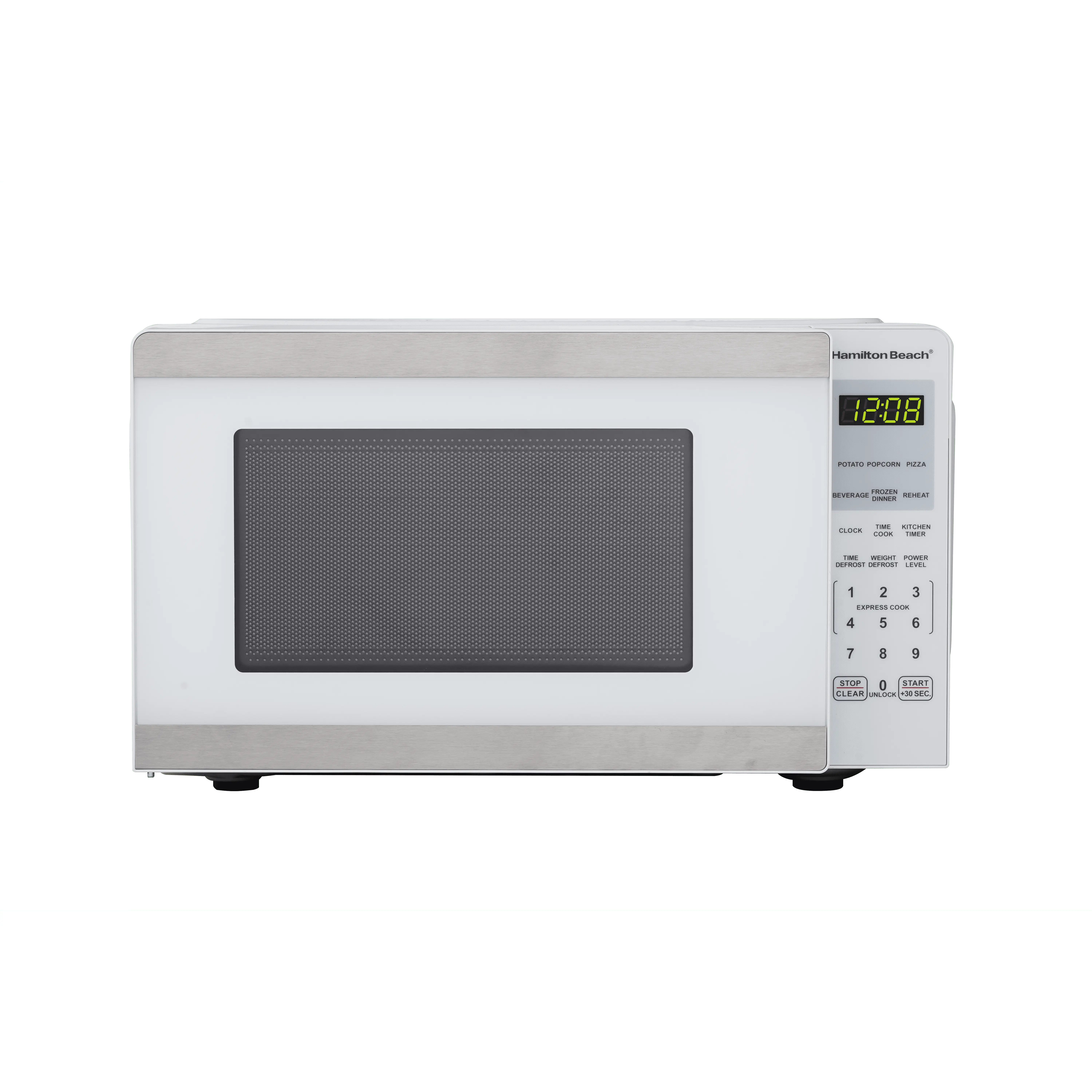 Hamilton Beach 0.9 Cu ft Countertop Microwave Oven, 900 Watts, Stainless Steel, New Hamilton Beach 0.9 Cu ft Countertop Microwave Oven, 900 Watts, Stainless Steel, New