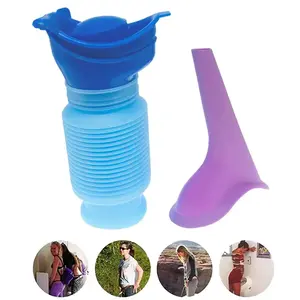 1set Car Urinal Bucket Outdoor Standing Urination Emergency Travel Portable Reusable Retractable Camping Toilet Anti-leak Urine Container