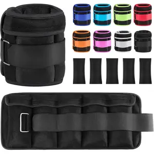 Adjustable Ankle Weights 1-3/4/5/6/8/10/12/15/20 LBS Pair with Removable Weight for Jogging, Gymnastics, Aerobics, Physical Therapy