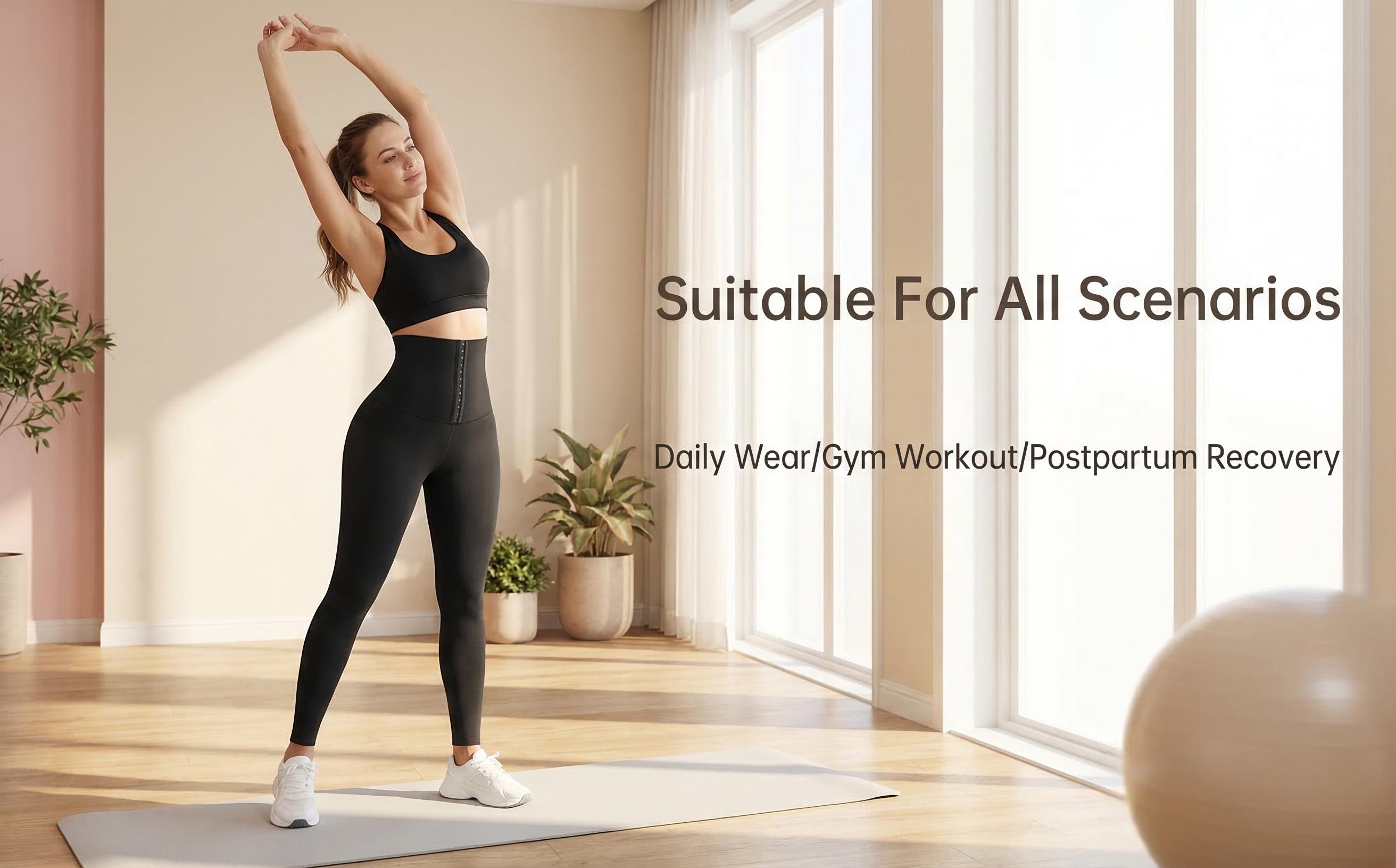 Women's fitness pants with a corset, buttons to flatten the stomach, and a peach-shaped hip lift, high-waisted shaping leggings for yoga, suitable for wearing as pants Women's fitness pants with a corset, buttons to flatten the stomach, and a peach-shaped hip lift, high-waisted shaping leggings for yoga, suitable for wearing as pants