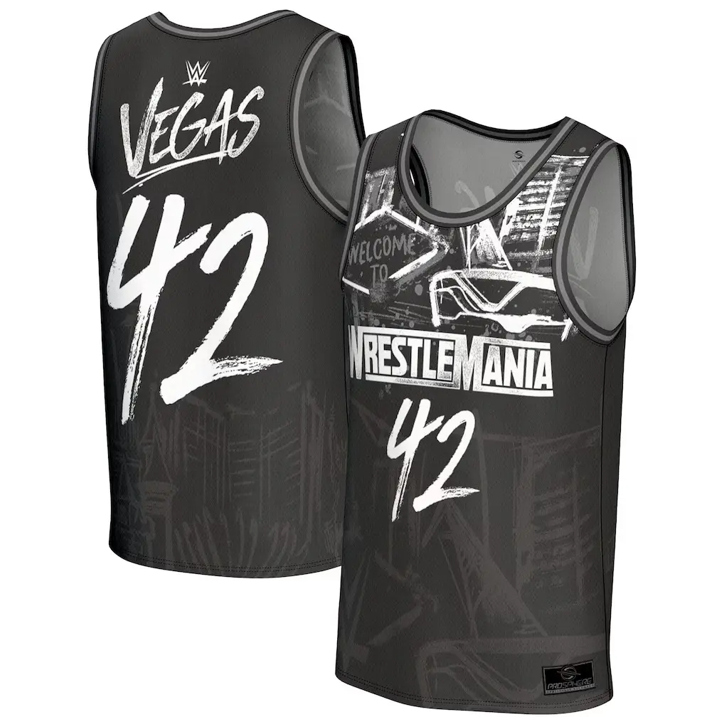 WWE WrestleMania 42 Vegas 3D Tank Top Jersey – Welcome To Arena Ring Print, Unisex Oversized Basketball Tee, Wrestling Fan Gift Street Casual Shirt