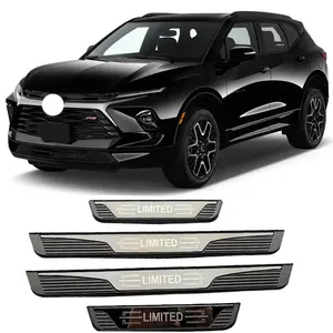 Side Door Sill Plates Car Accessories For Chevrolet Blazer 2024-2025 Car Stickers Door Entrance Protection ABS Plastic Protection Plates Auto Parts
