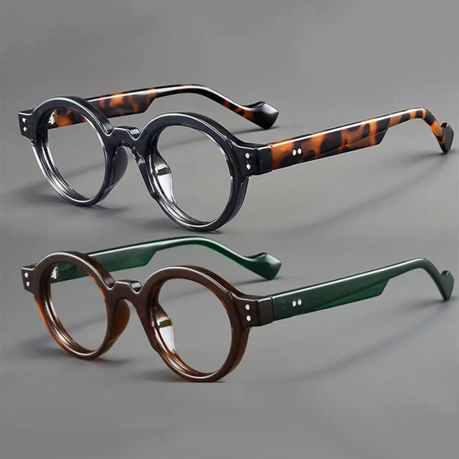 2026 New 2pcs Unisex Blue Light Blocking Glasses – Retro Oversized Round Square PC Frames Daily Accessory, TikTok Shop Black Friday & Christmas,summerwins