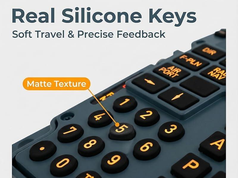 Cockpit Simulator A320 MCDU Flight Simulator Control Display Unit – 1:1 CNC Aluminum Hardware, Real Silicone Keys, Full-Color Display, USB-C Plug-and-Play