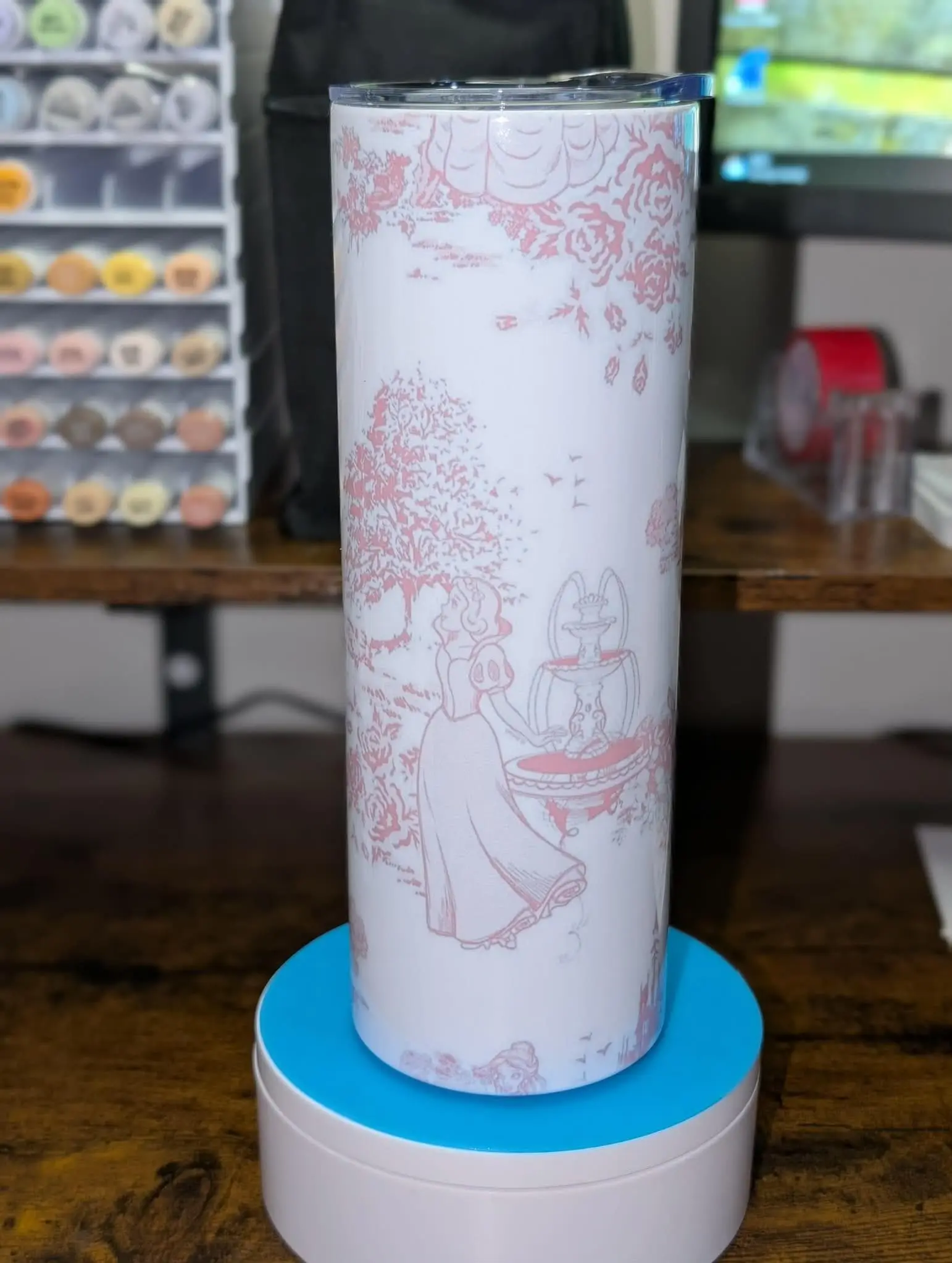 20oz Fairytale Princess Inspired Stainless Steel Portable Vacuum Flask, Vintage Storybook Drinkware