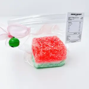 【Buy 3 get 1 free】Refreshing Watermelon Cubes taba squishy slime squishies  kidstoysFood-Grade Silicone Slow-Rising Rebound Squishy Fidget Toys for Stress Relief - Soft Squeeze Toys with Thick Creamy Slime Texture, Handmade Non-Toxic Sensory Toys