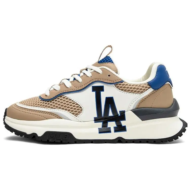 MLB Chunky Runner Sneakers for Men and Women - Leather Upper, Breathable Mesh Panel, Retro Look, 5cm Thick Sole