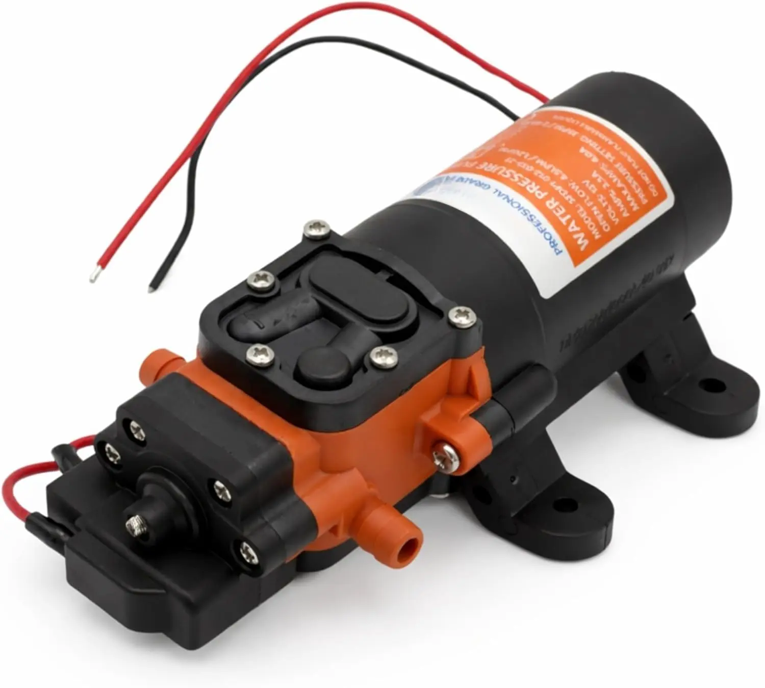 21-Series 12V DC Self-Priming Diaphragm Water Pump, 1.2 GPM 35 PSI Adjustable Pressure Switch, Quiet Water Pump for RV Boat Off-Grid Use
