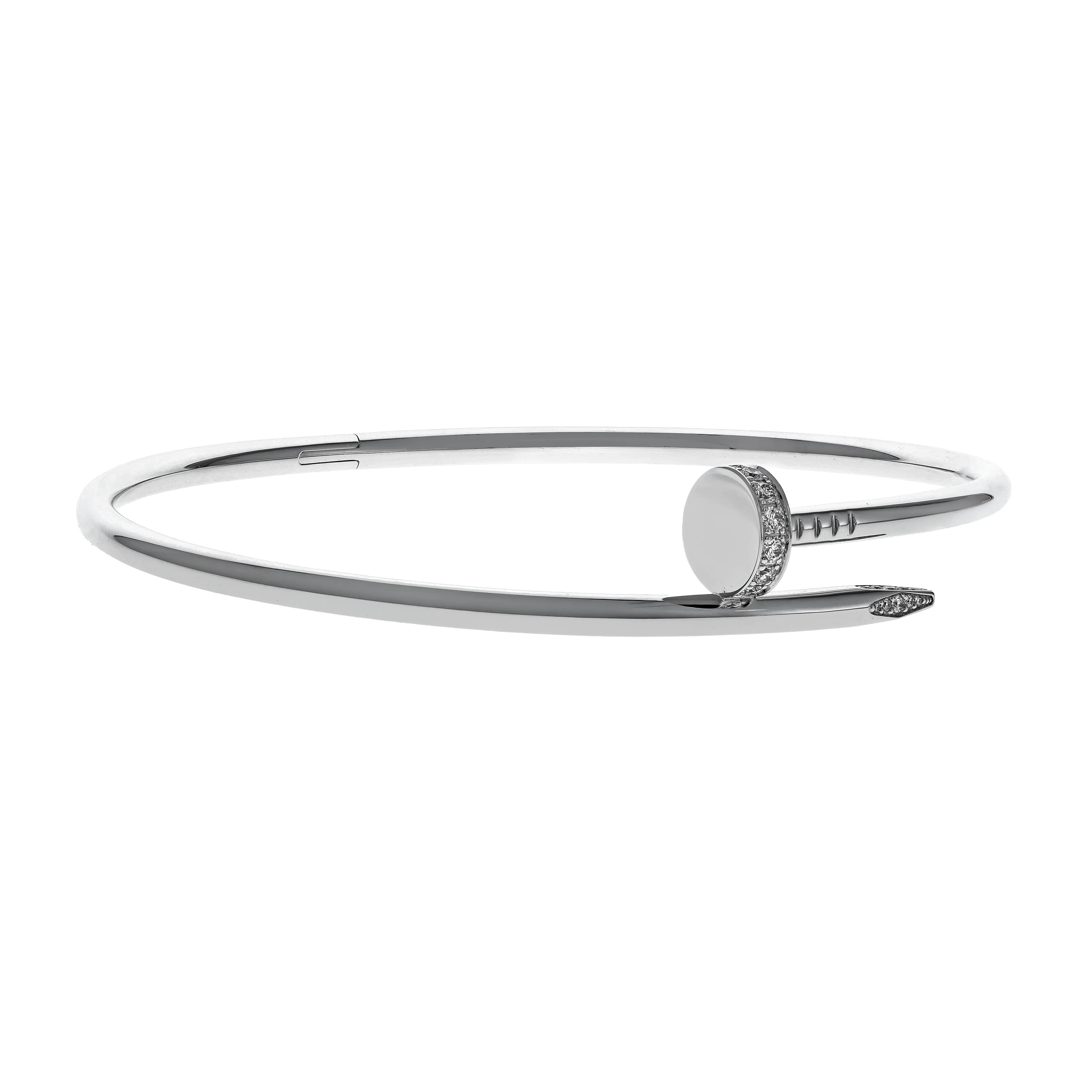 Pre-owned Cartier Juste Un Clou Bangle Bracelet Size 23