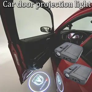 2Pcs Car Decorative Lights, Car Light Embellishments, Door Projector Lights, Car Welcome Lights, Car Logo Lights, Compatible with Dodge, Ford, Chevrolet and Other Vehicle Models & Automotive Accessories, Interior LED Lights