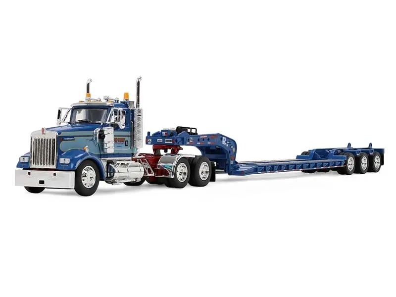 Sid Kamp Kenworth W900L Day Cab & Fontaine Magnitude Lowboy Trailer Diecast 1:64 Scale Model – DCP 60-2356