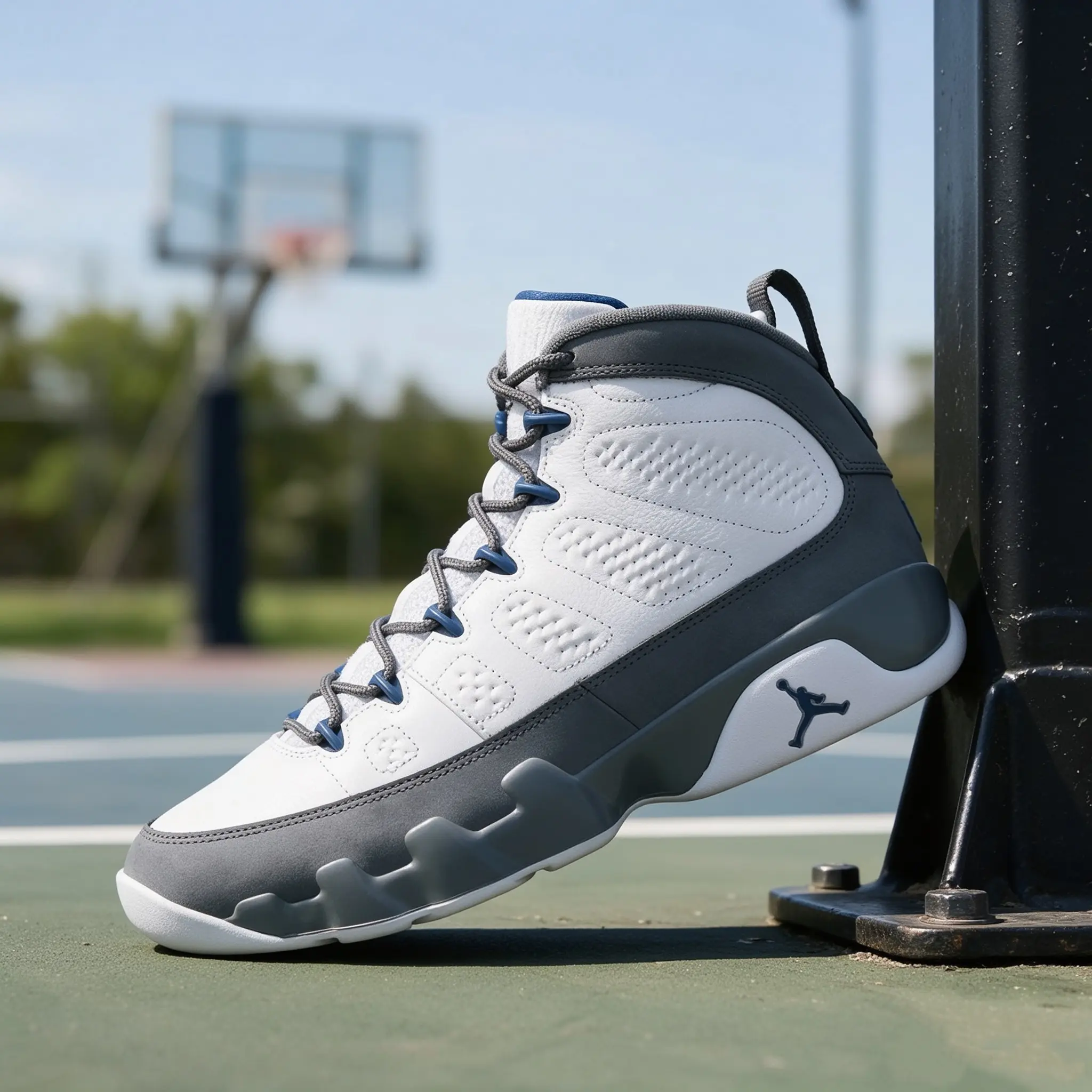 Jordan 9 Retro Flint Grey French Blue (2026) Men's HV4794-100 & GS HV4574-100 New Sports Shoes Sneaker