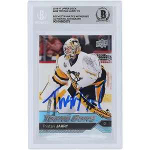 Tristan Jarry Pittsburgh Penguins Autographed 2016-17 Upper Deck Series 2 Young Guns #466 Beckett Fanatics Witnessed Authenticated Rookie Card - Fanatics Authentic Certified