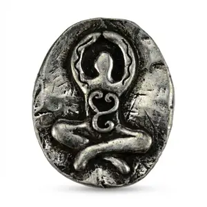 Goddess Pocket Stone Pewter Divine Feminine Meditation 1 in