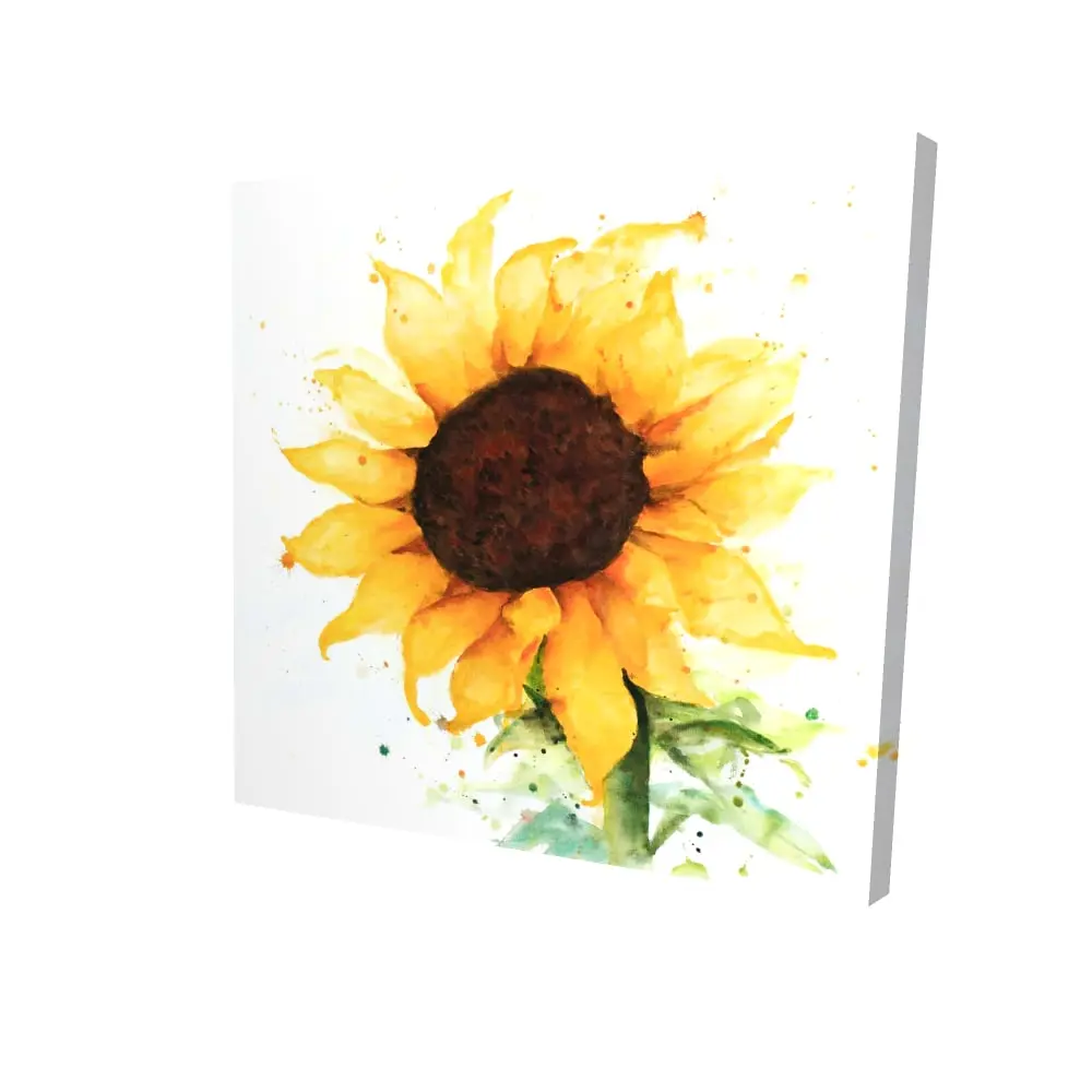 Begin Home Decor 2080-2424-FL240 24 x 24 in. Rustic Sunflower Canvas - Floral & Botanical Home Decor Art
