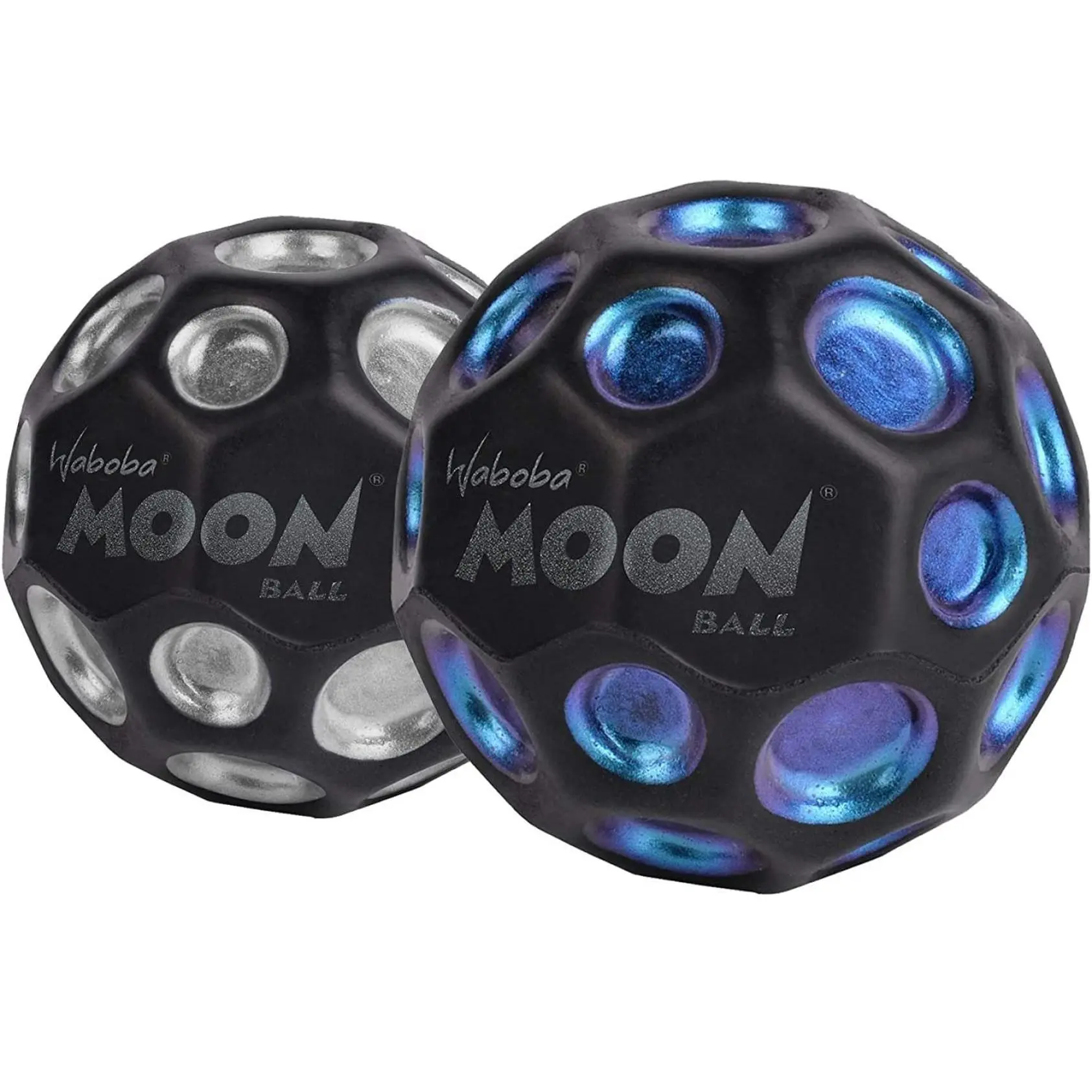 Waboba Moon Bounce Balls – 2‑Pack Hyper Bouncy Outdoor Balls for Kids & Adults – Water & Land Play Toy for Beach, Pool & Backyard Games