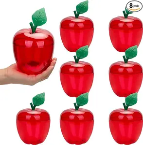 Large Red Apple Container, Apple Shaped Candy Toy Filling Containers Jar, Back To School Teacher Appreciation Gift, Wedding Party Ornaments Christmas Decorations Supplies Favors