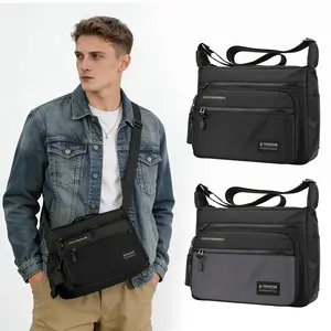 Crossbody Shoulder Bag, Large Capacity Multi-Pocket Messenger Bag, Adjustable Strap Casual Daily, Satchel Versatile Travel Work Commute Crossbody Purse for Men & Women