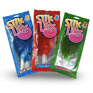 Stik Liks, Unique Rollable, Bendable Lollipops In Strawberry, Watermelon and Blue Raspberry, 15 Total Lollipops