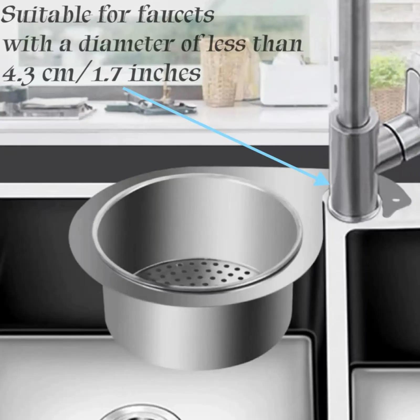 Stainless Steel Swan Sink Strainer Basket Kitchen Sink Drain Filter Durable Mesh Design for Efficient Water Drainage Easy Clean Storage Solution