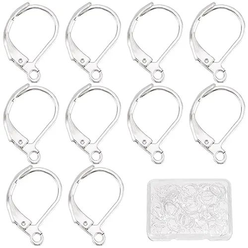 1 Box 60pcs 925 Sterling Silver Plated L