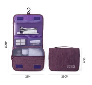 Includes shipping fee. New Oxford fabric travel toiletry bag—simple, stylish makeup organizer for women; portable home storage pouch.