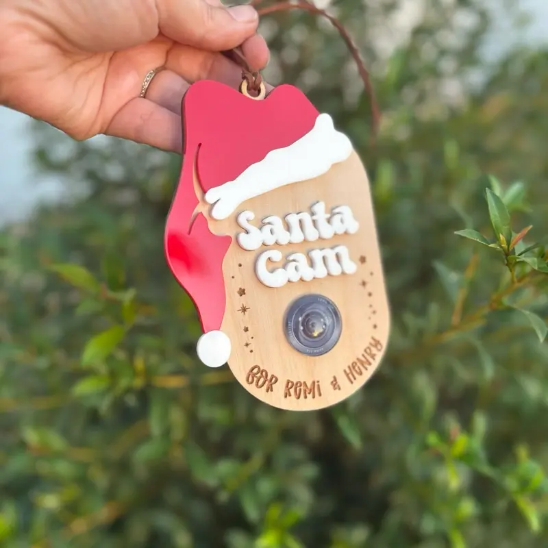 Santa camera ornament