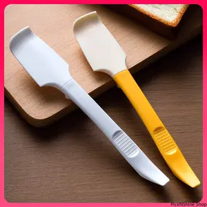 Household 2-in-1 Silicone Baking Spatula, High Temperature Resistant Food Grade Design, Multipurpose Kitchen Tool for Cream, Jam, Butter Stirring, Scraping and Baking