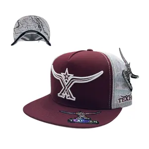 TexHorn Hat - Maroon w/White