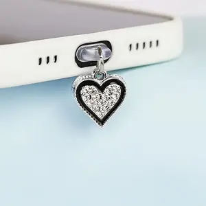 2pcs Cute Romantic Phone Dust Plug Charm | Aesthetic Valentine's Day Gift For Girlfriend | Universal Charging Port Cover For iPhone & Type-C