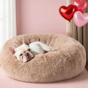 Bedsure Calming Donut Dog Bed for Dogs-Ultra Soft Plush Faux Fur Cozy Pet Bed with Non Slip Bottom & Machine Washable Pad Bedsure Calming Donut Dog Bed for Dogs-Ultra Soft Plush Faux Fur Cozy Pet Bed with Non Slip Bottom & Machine Washable Pad
