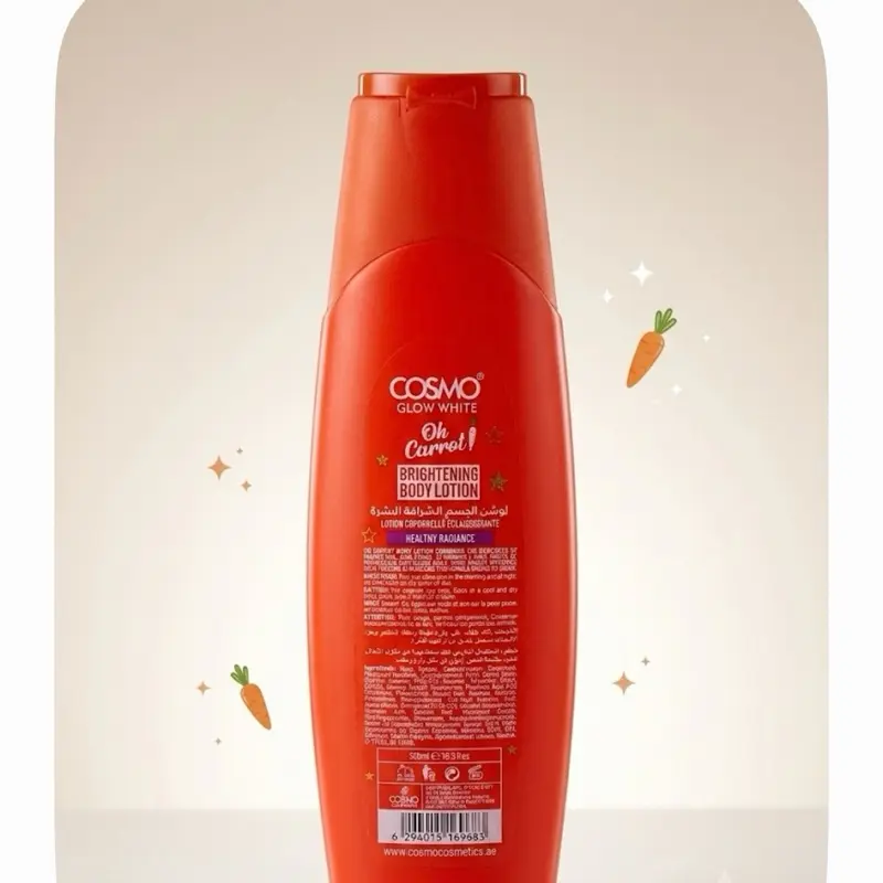 Carrot body lotion ydrating Soothing Skin Repair Moisturizer for Body Care